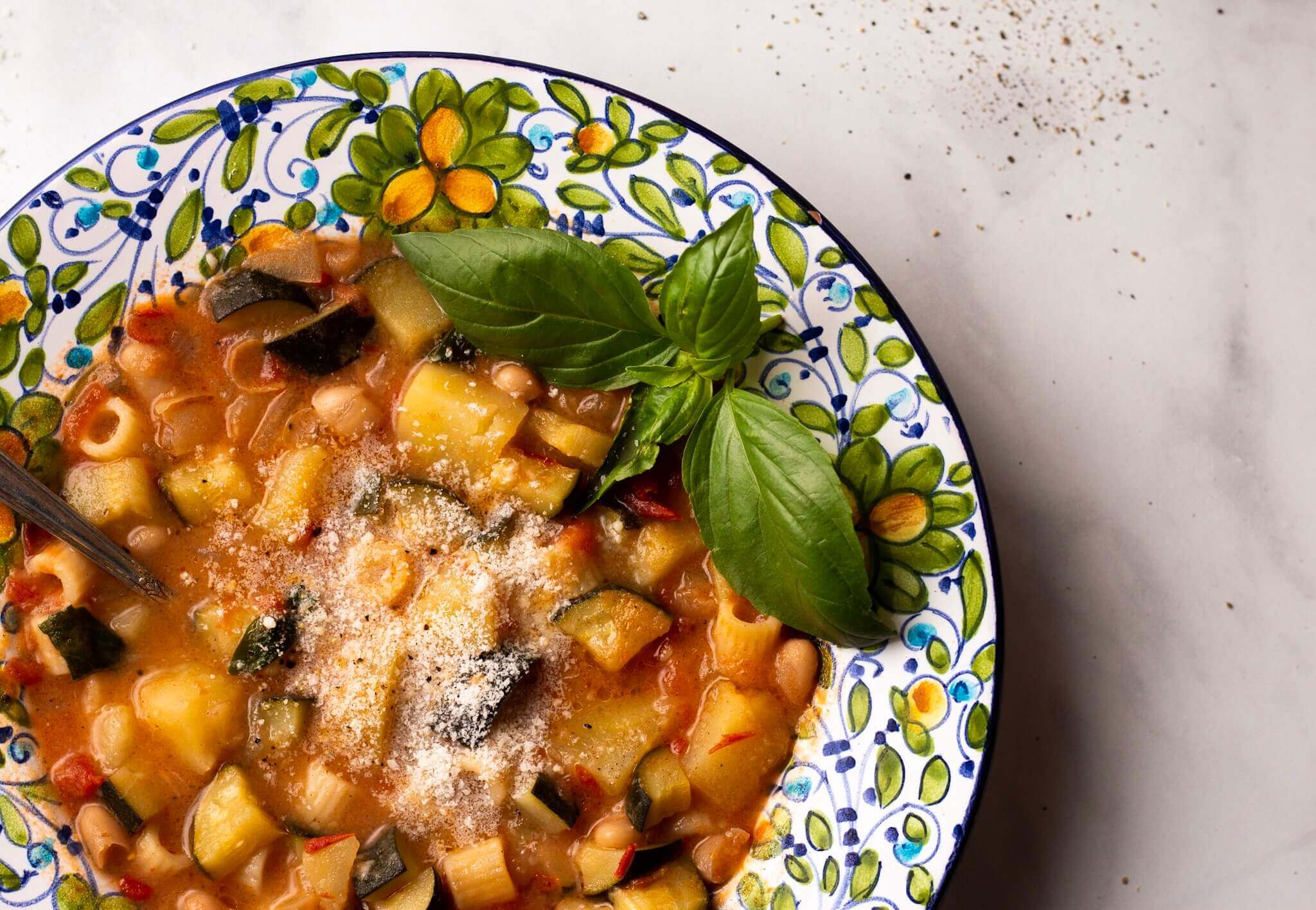 Hearty Italian Zucchini Soup with Cannellini, Potato, &amp; Ditalini – Tina ...