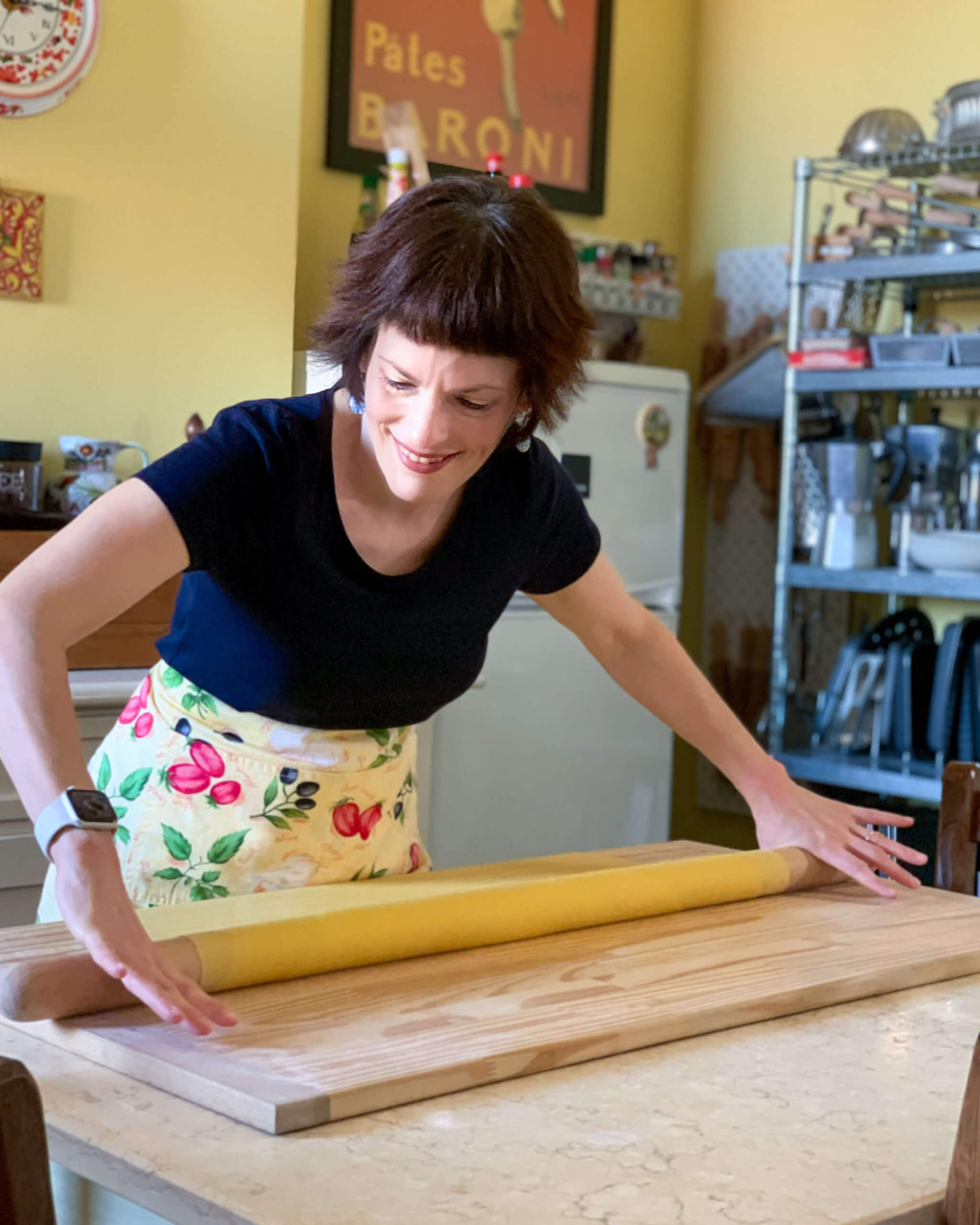 Chitarra Pastamaker, Metal and Hardwood Frame - Fante's Kitchen