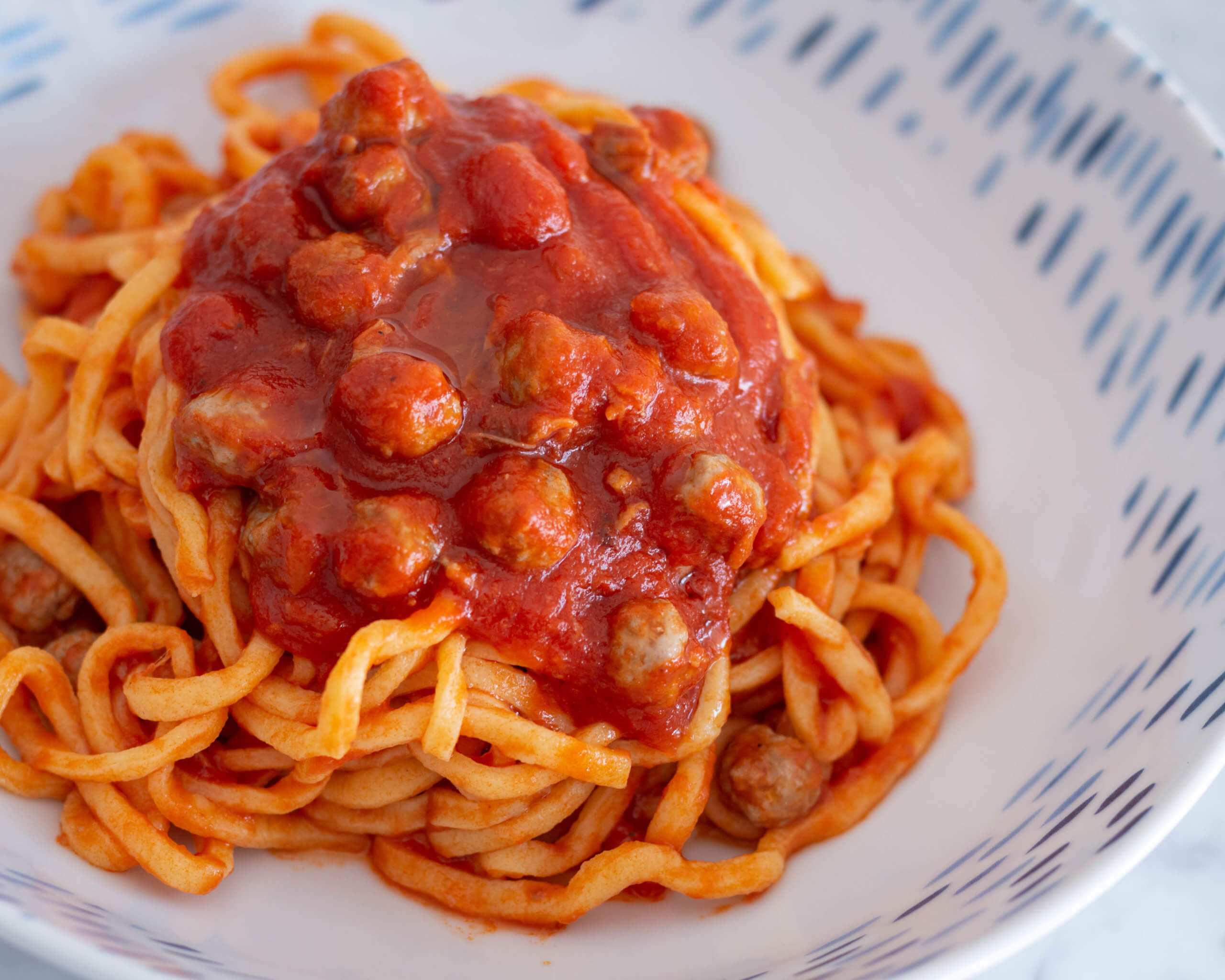 Spaghetti Alla Chitarra With Tiny Meatballs Tina s Table